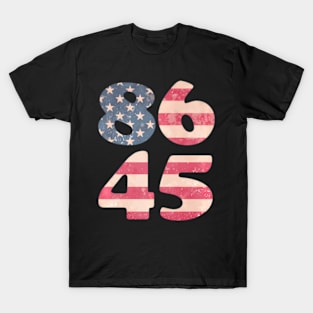 8645 Impeach President Trump American Flag T-Shirt